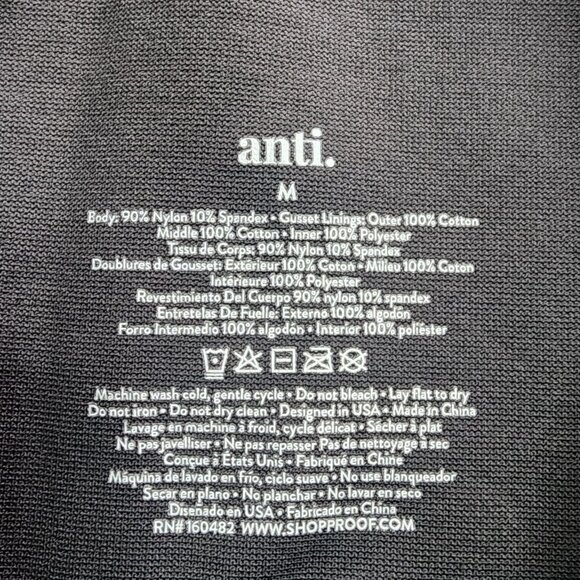 Anti x Proof Anti. Leggings Womens M Solid All Grey Gray Seamless Compression - Picture 2 of 3